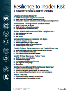 Resilience to Insider Risk - 8 Recommended Security Actions