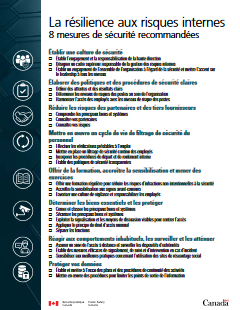 La résilience aux risques internes - 8 mesures de sécurité recommandées