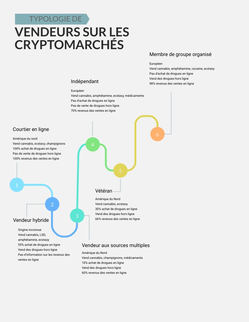 Figure 1 : Six types de vendeurs en ligne recensés dans le sondage