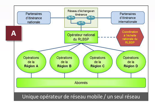 Modèle&nbsp;A&nbsp;: Un réseau de la sécurité publique/un ORM national</