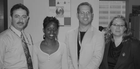 Research and Evaluation Unit, Aboriginal Policing Directorate - Left to Right: Savvas Lithopoulos, Kimberly Bryce, Christopher Rastin and Maryanne Pearce