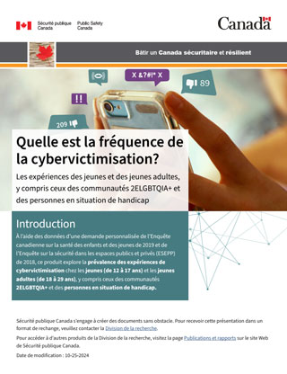 Quelle est la fréquence de la cybervictimisation?