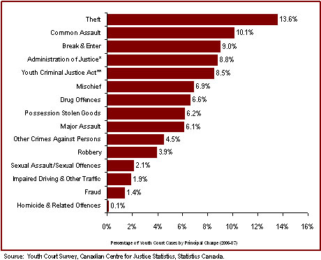 The Most Common Youth Court Case is Theft