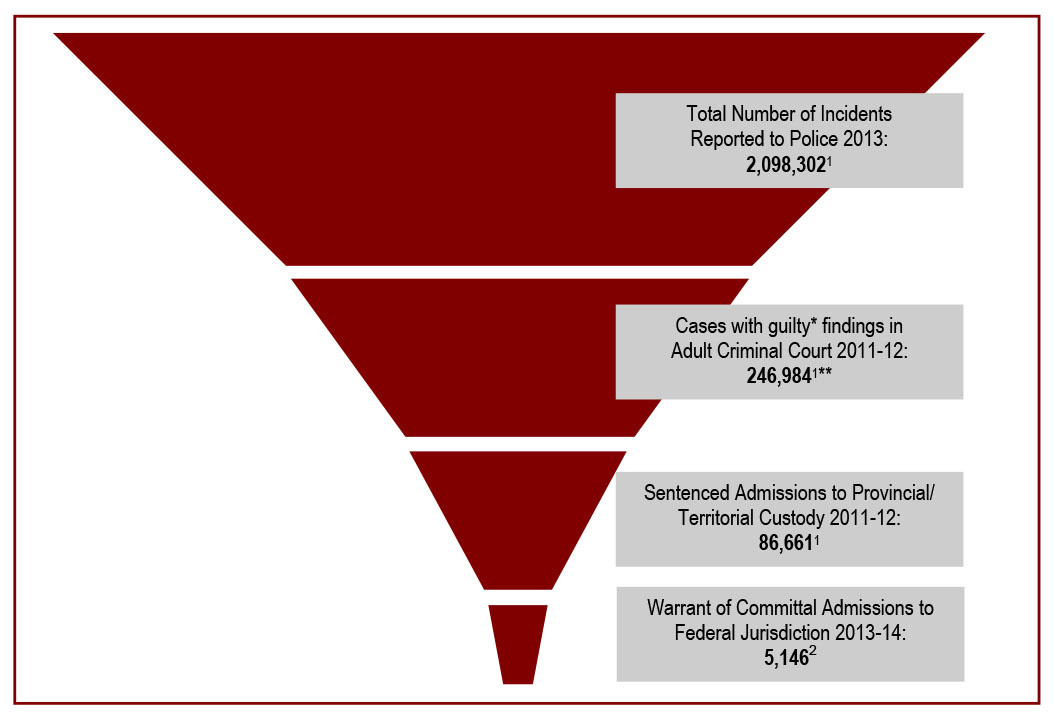 Relatively few crimes result in sentences to federal penitentiaries