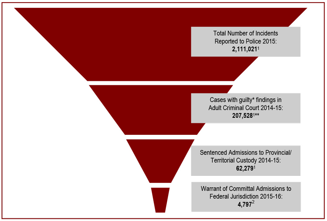 Relatively few crimes result in sentences to federal penitentiaries