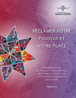 Photo de la couverture du Rapport final de l’Enquête nationale sur les femmes et les filles autochtones disparues et assassinées (FFADA)