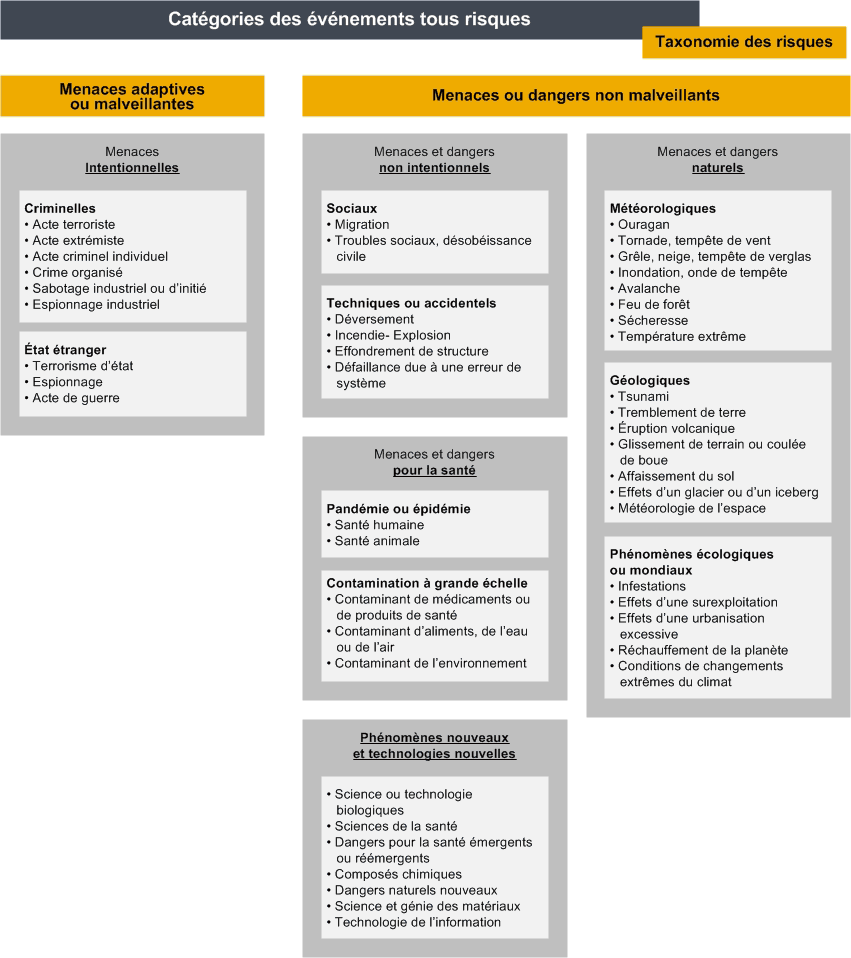 Annexe&nbsp;3 &ndash; Taxonomie des risques en ETR
